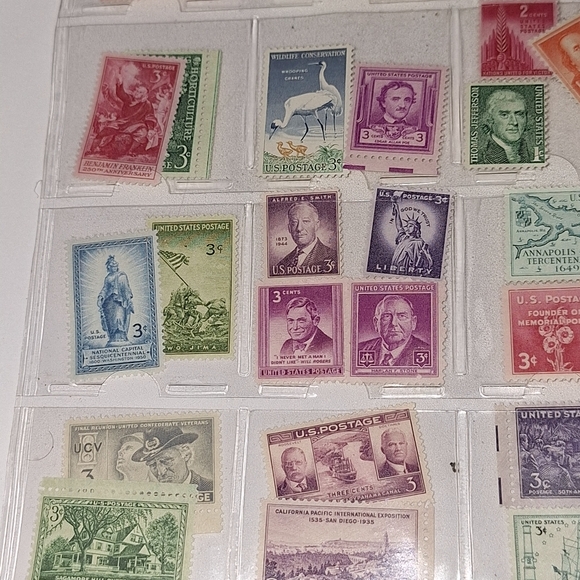 36 Vintage Collectable New U.S.A. Stamps Get 5 FREE (not pictured)! - Picture 5 of 6